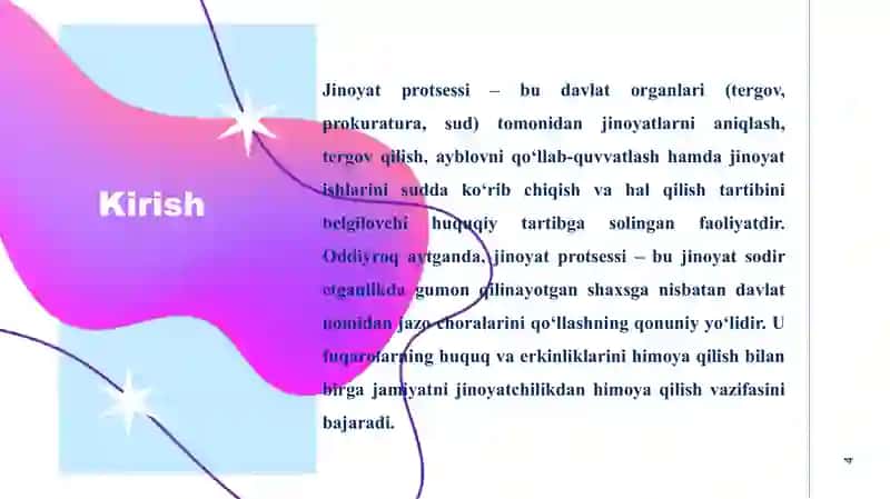 JINOYAT PROTSESSI TUSHUNCHASI VA UNING VAZIFALARI 4