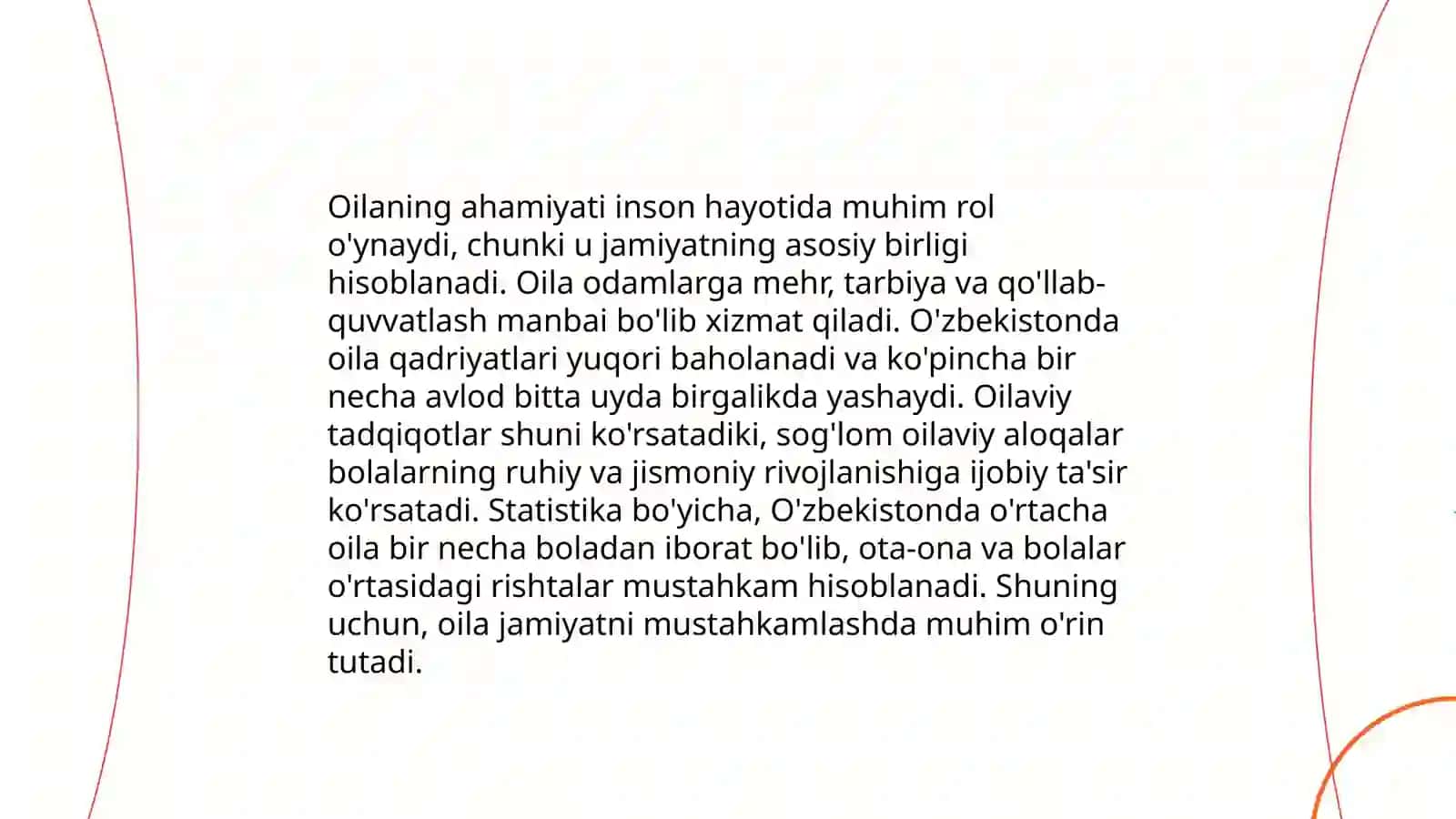 Oila, nikoh, taloq, idda zihor tushunchalarini ta'riflash 4