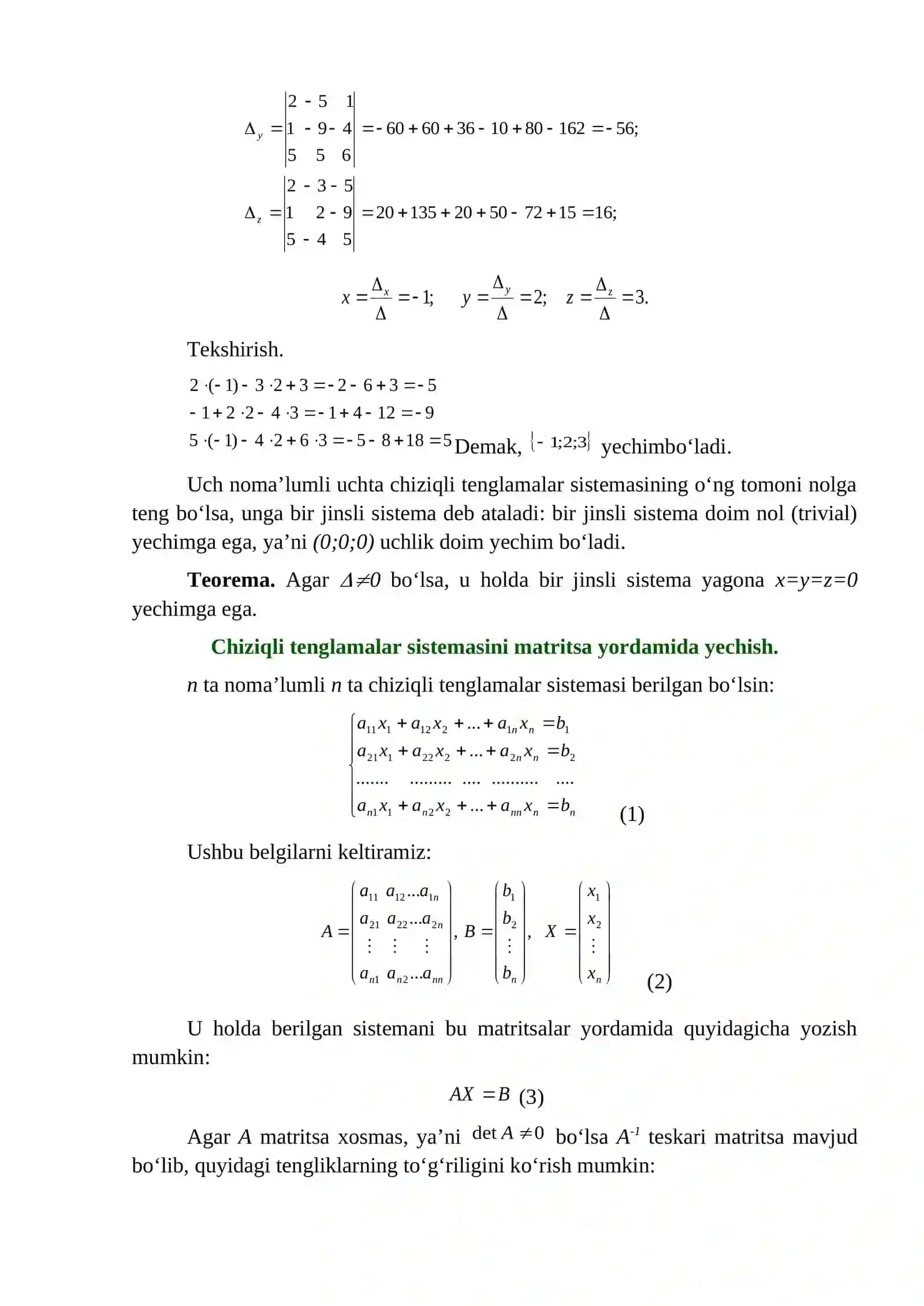 Teskari matrisa 4
