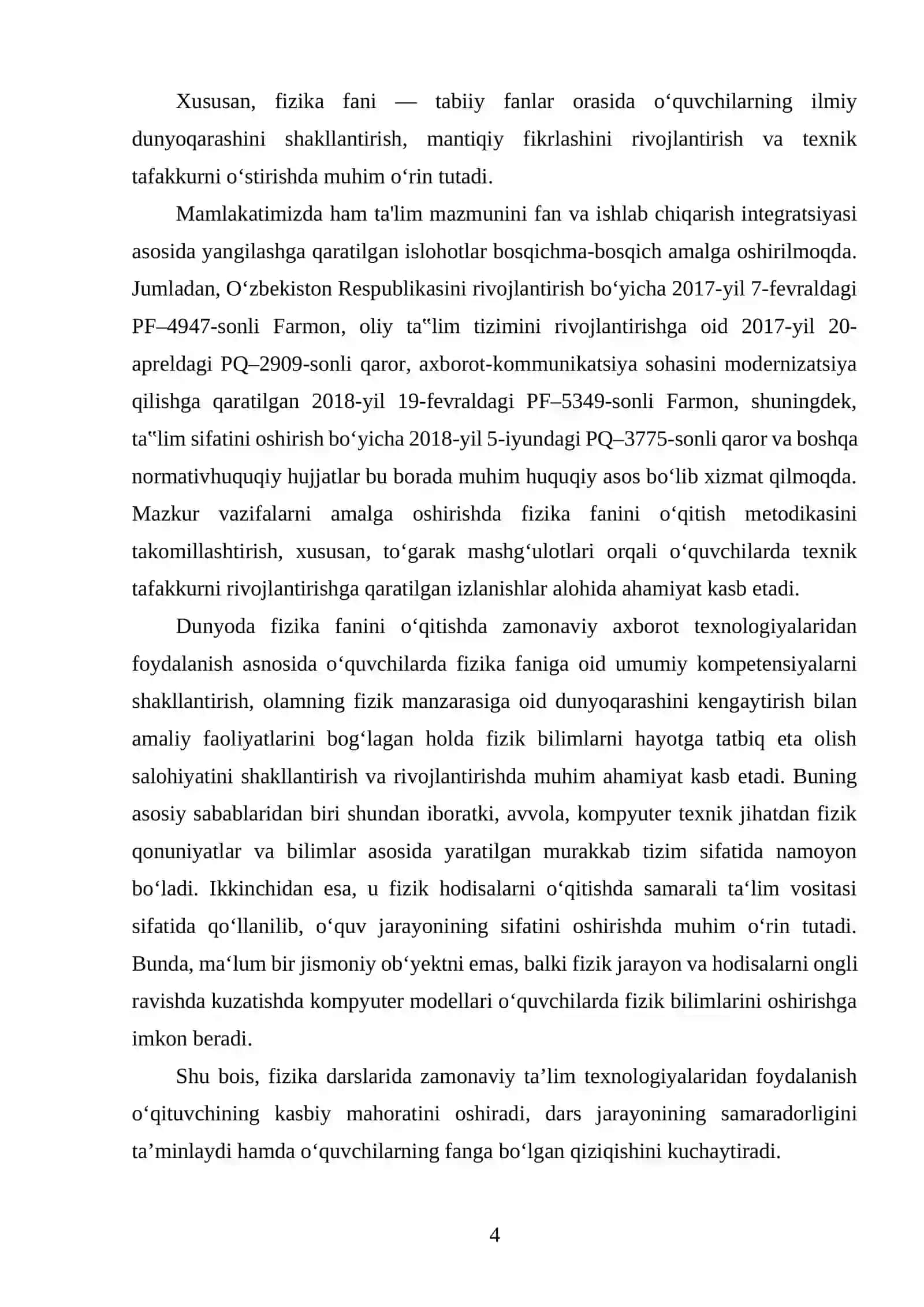 Fizika va astronomiya o’qitish metodikasi 4