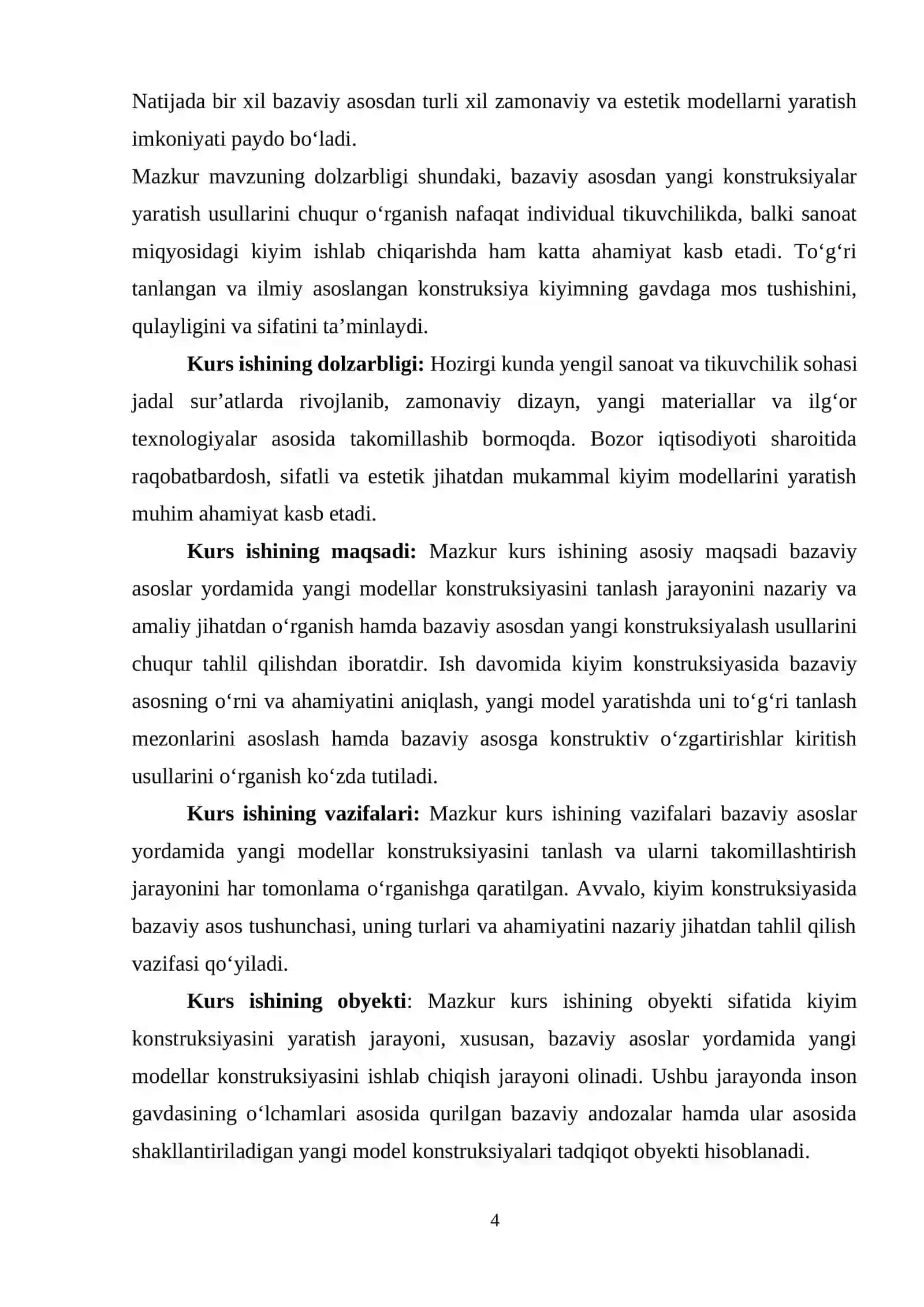 Bazaviy asoslar yordamida yangi modellar konstruksiyasini tuzish. Yangi model tuzulmasining tahlili. Modelga mos bazaviy konstruksiyasini tanlash. Bazaviy asosdan yangi konstruksiyalar tuzish usullari 4