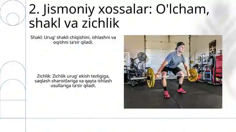 Qishloq xo‘jalik ekinlari urug‘ining fizik-mexanik xossalarini o‘rganish 4