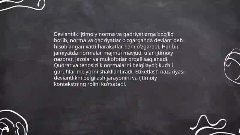 Deviant xulq atvor tushunchasi 4