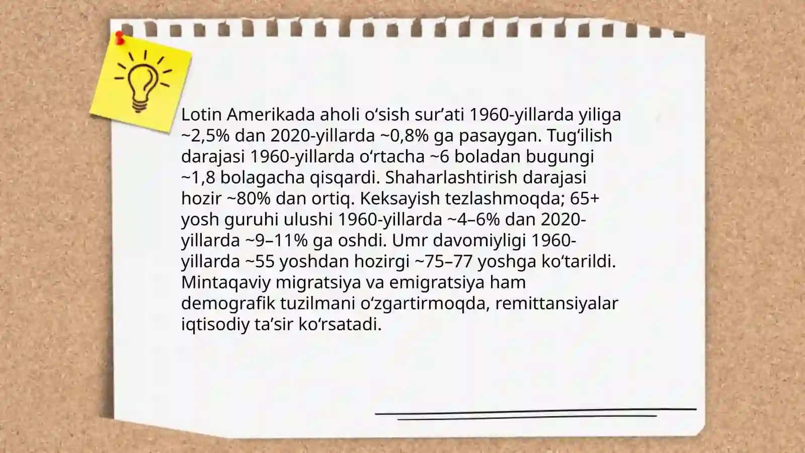 Lotin Amerikaning davlatlari aholi soni demografiyasi va davlatlarning iqtisodiy oʻsish koʻrsatkichlari 4