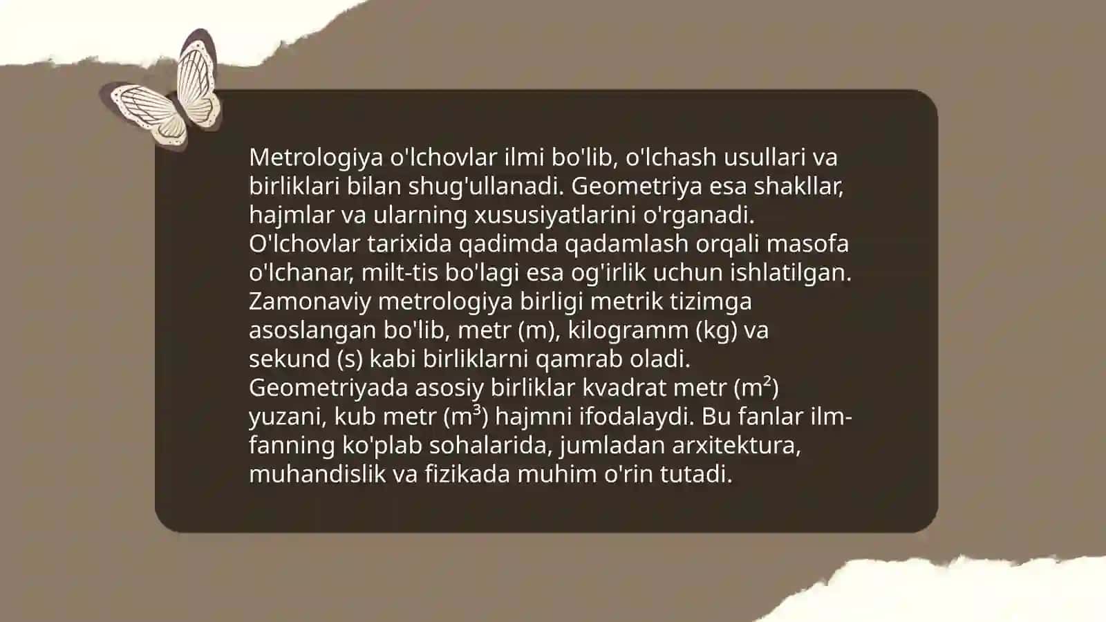 Geometriya o'lchov birliklari tarixi 4