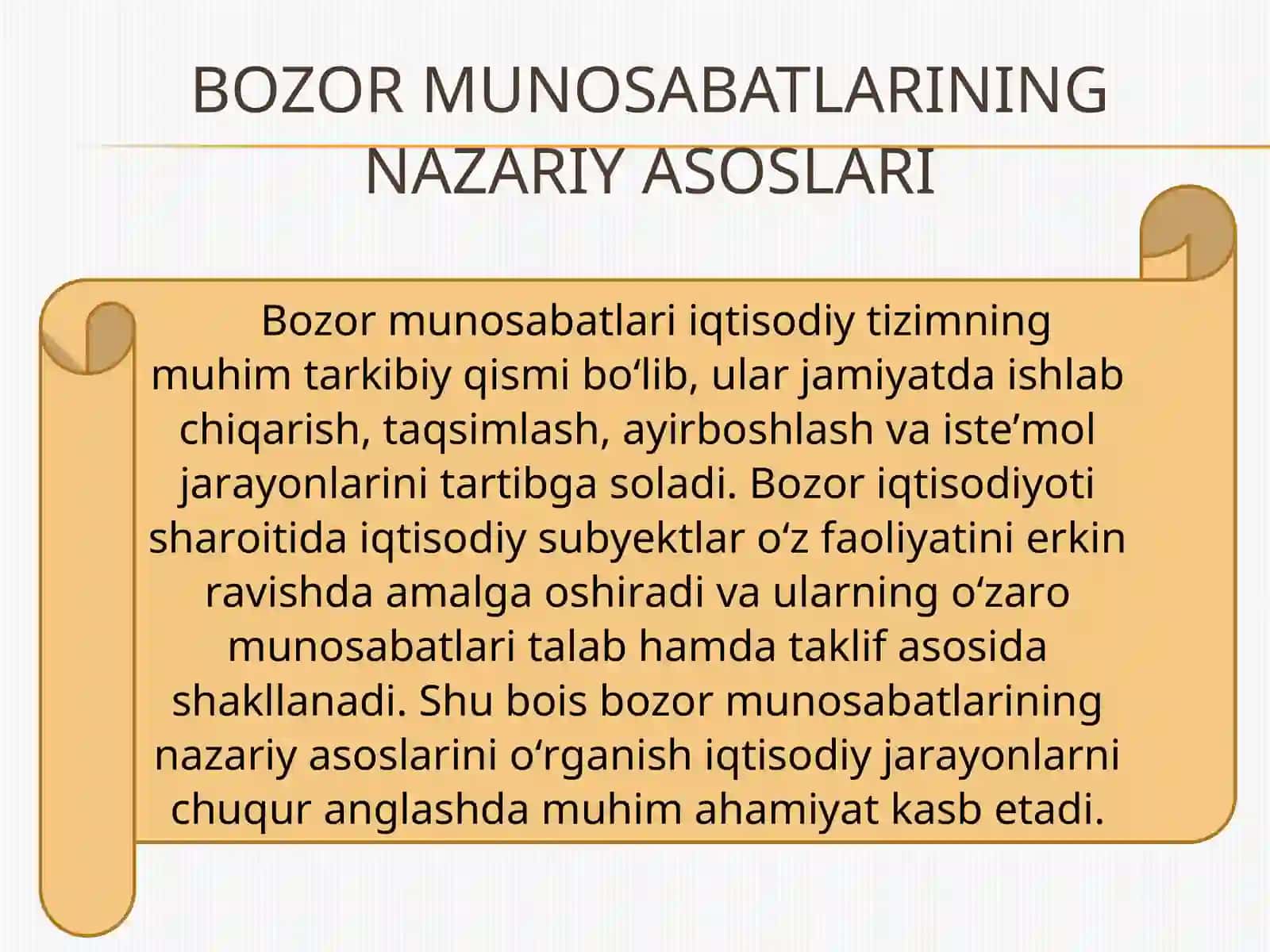 O’zbekistonda bozor munosabatlarining rivojlanishi 4