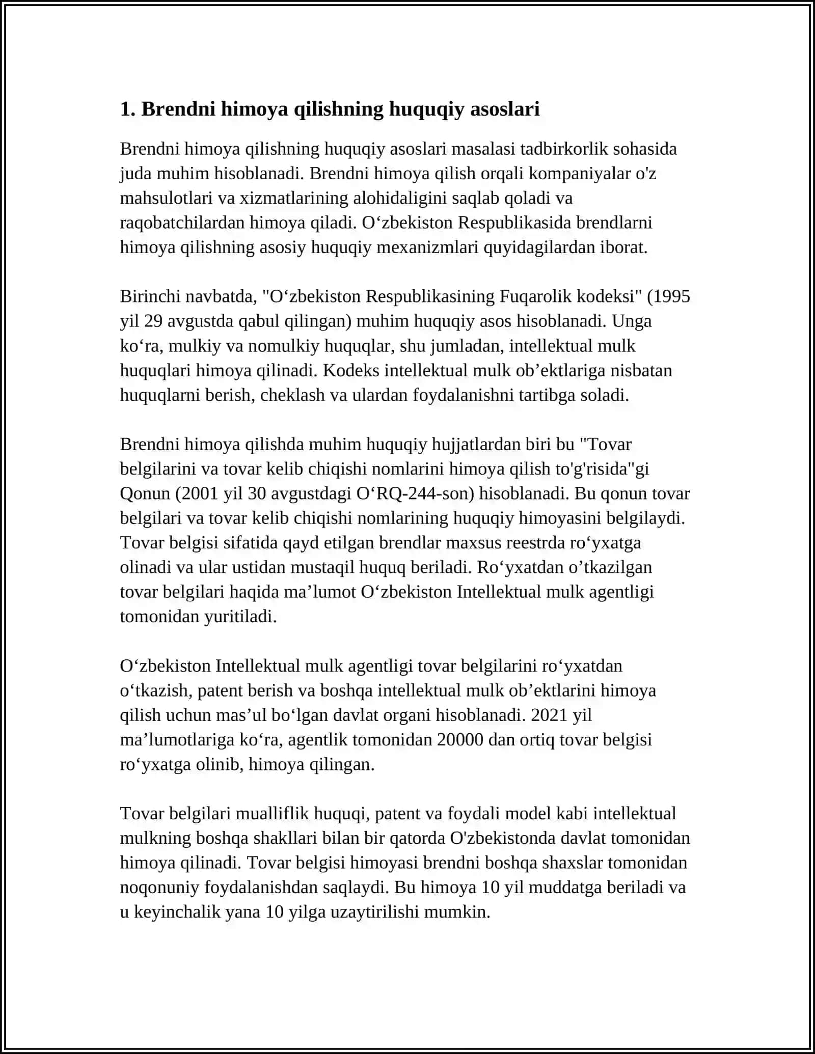 Brendni Himoya Qilish 4