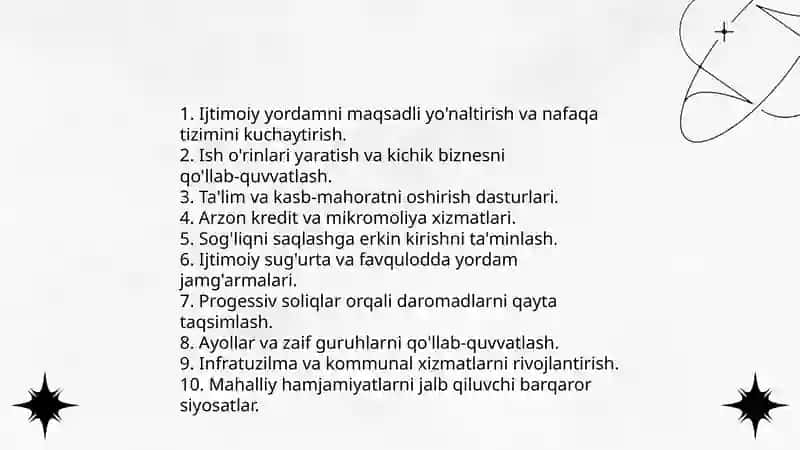 Ijtimoiy siyosat va iqtisodiy farovonlik 4