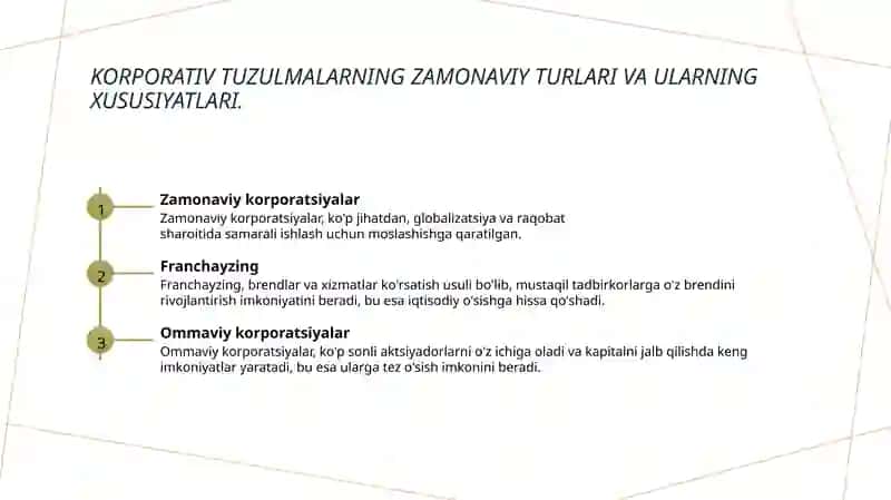 Korporativ tuzulmalar va ularni integratsiyalashgan shakillari 4