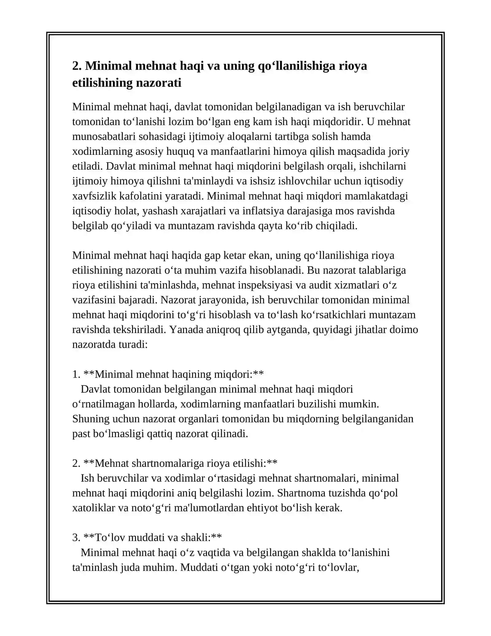 MEHNAT HAQI HISOBI VA TO'LASH JARAYONI AUDITI 4