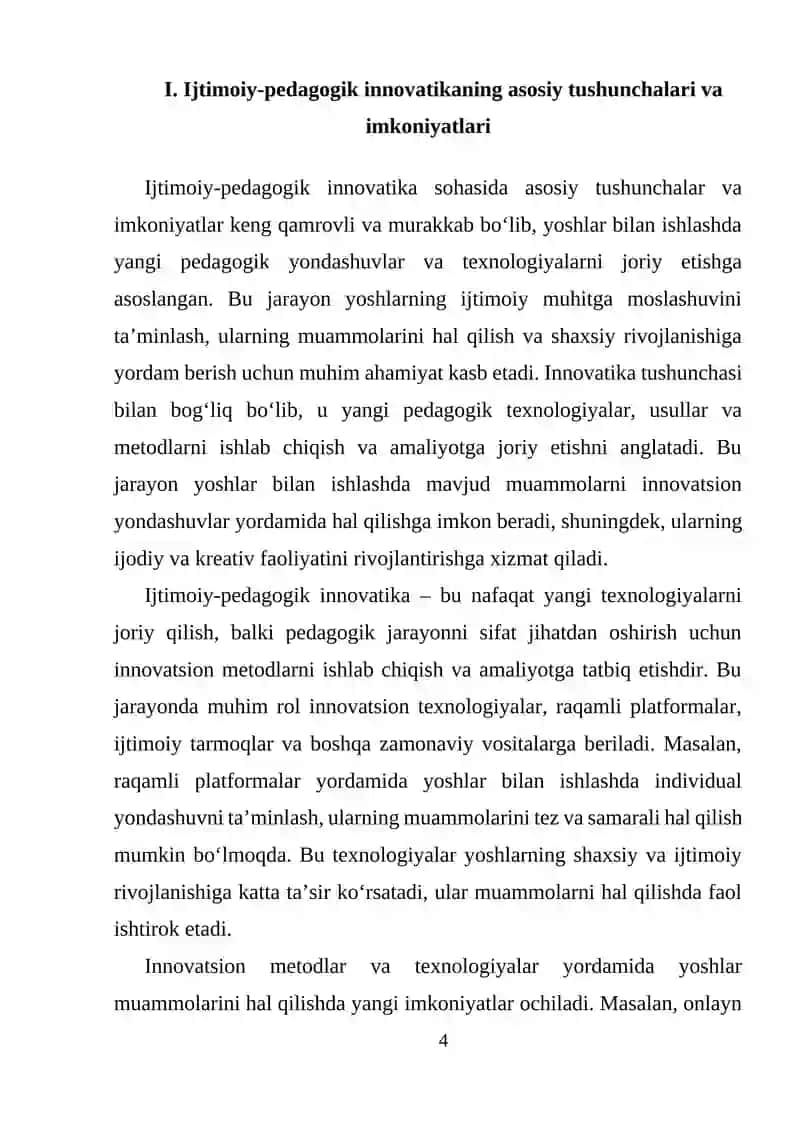 Ijtimoiy-pedagogik innovatika va loyihaviy faoliyat 4