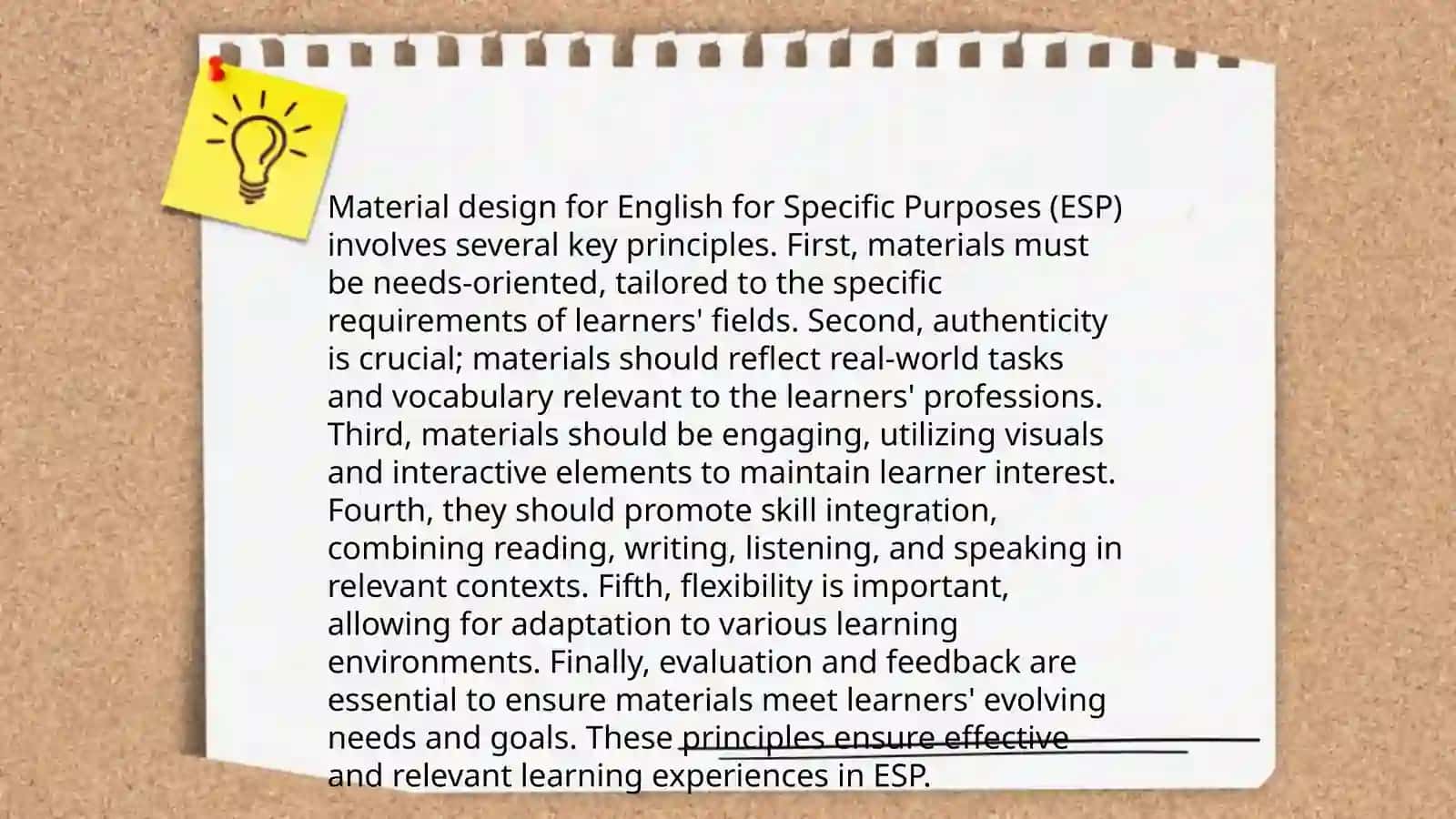 Material design and adaptation in ESp 4