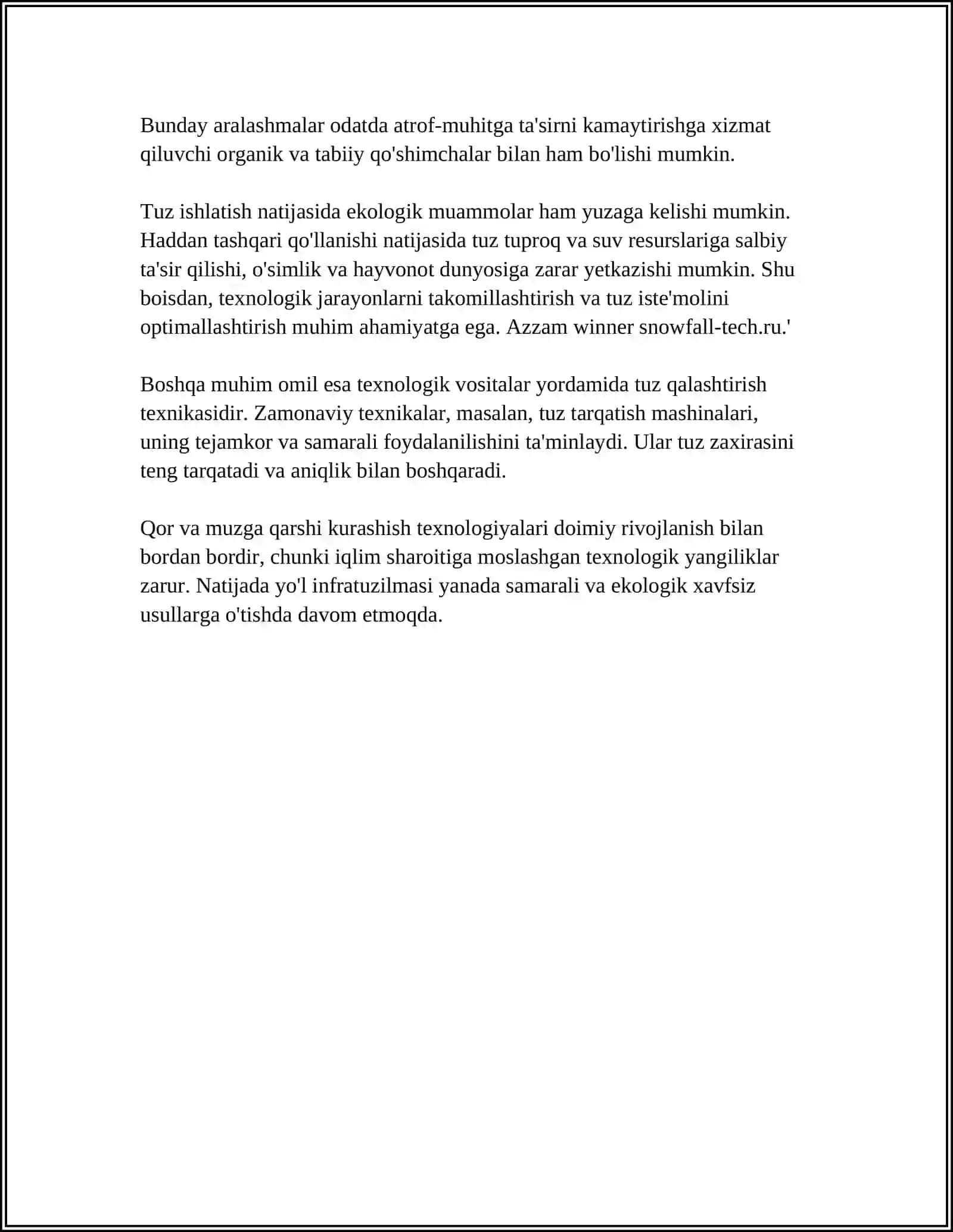 Qor va muzga qarshi kurashish texnologiyalari 4