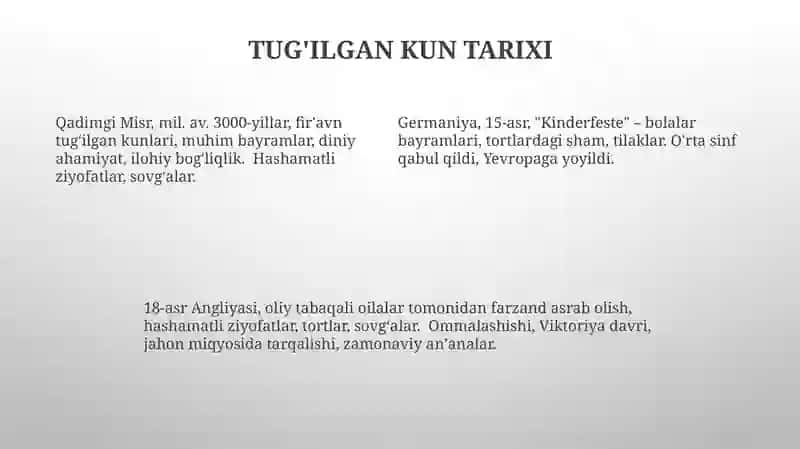 Tugilgan kun 4