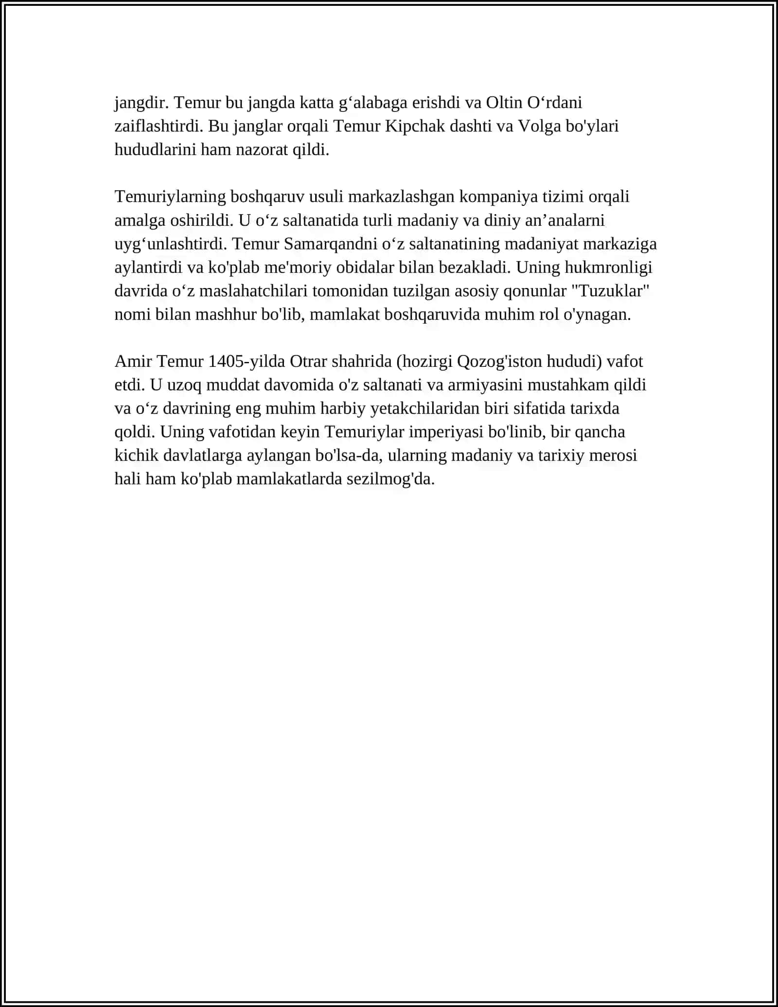 AMIR TEMUR VA TEMURIYLAR DAVRI TARIXI GEOGRAFIYASI 4