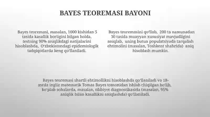 Tola ehtimollik va bayes formulasi 4