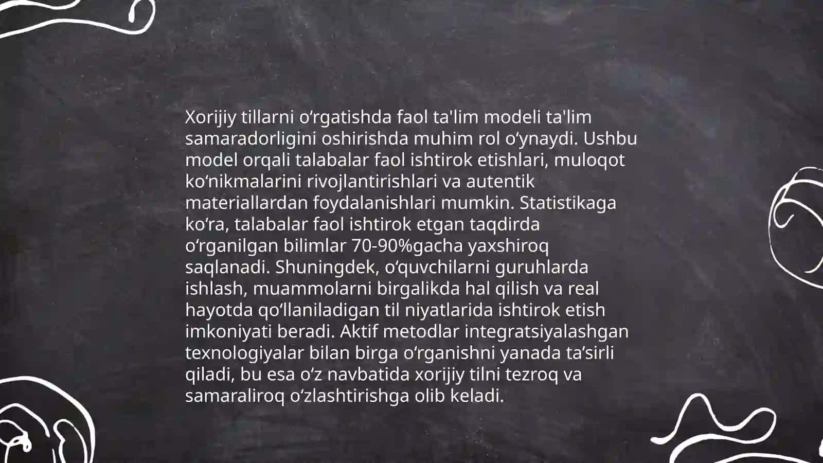 Faol (yuzma-yuz) ta'lim modeli va uning xorijiy tilni o'rgatishdagi afzalliklari 4