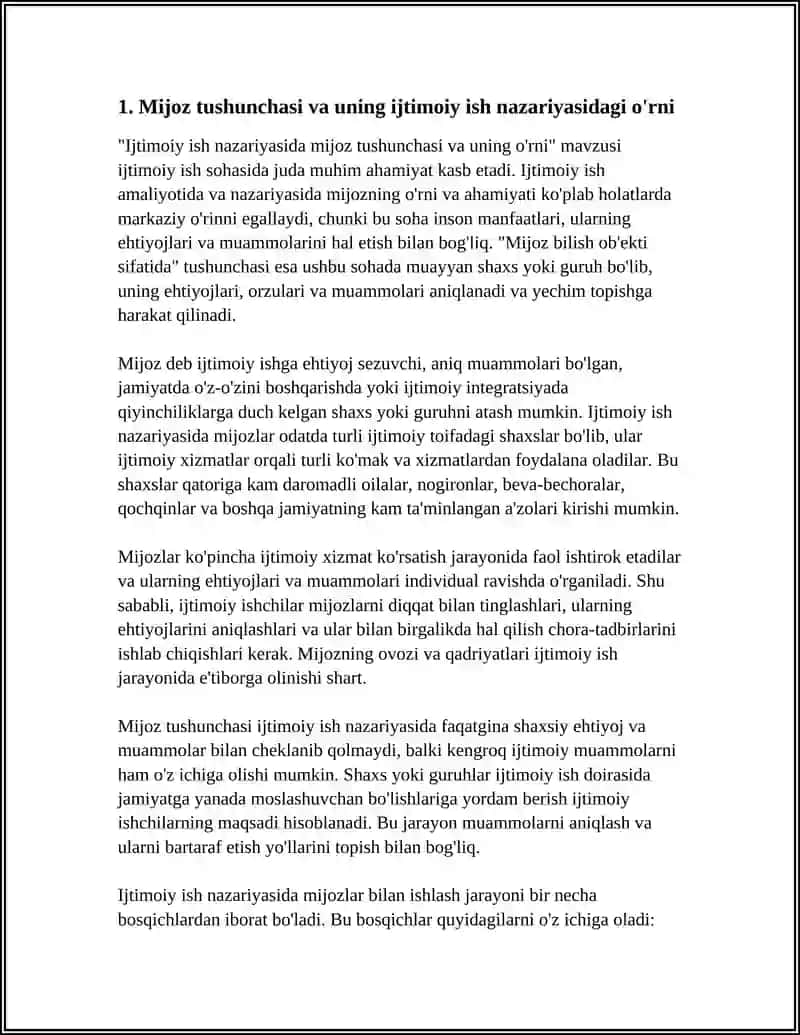IJTIMOIY ISH NAZARIYASIDA MIJOZ BILISH OB'EKTI SIFATIDA 4