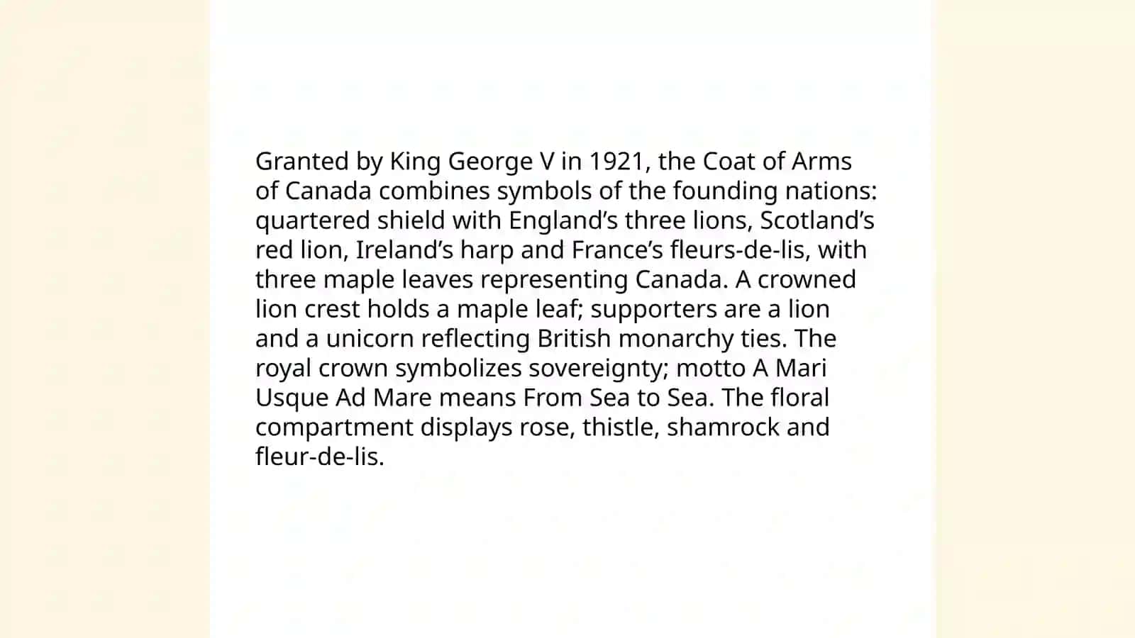 National identities ,national symbols, history and outstanding dates , political system elections , holidays , customs and traditionals of Canada 4