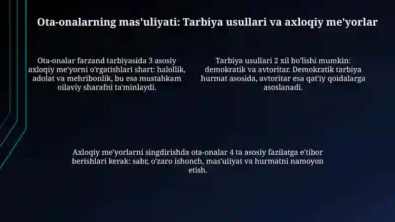Oilaviy qadriyatlar va farzandlarning tarbiyasi 4