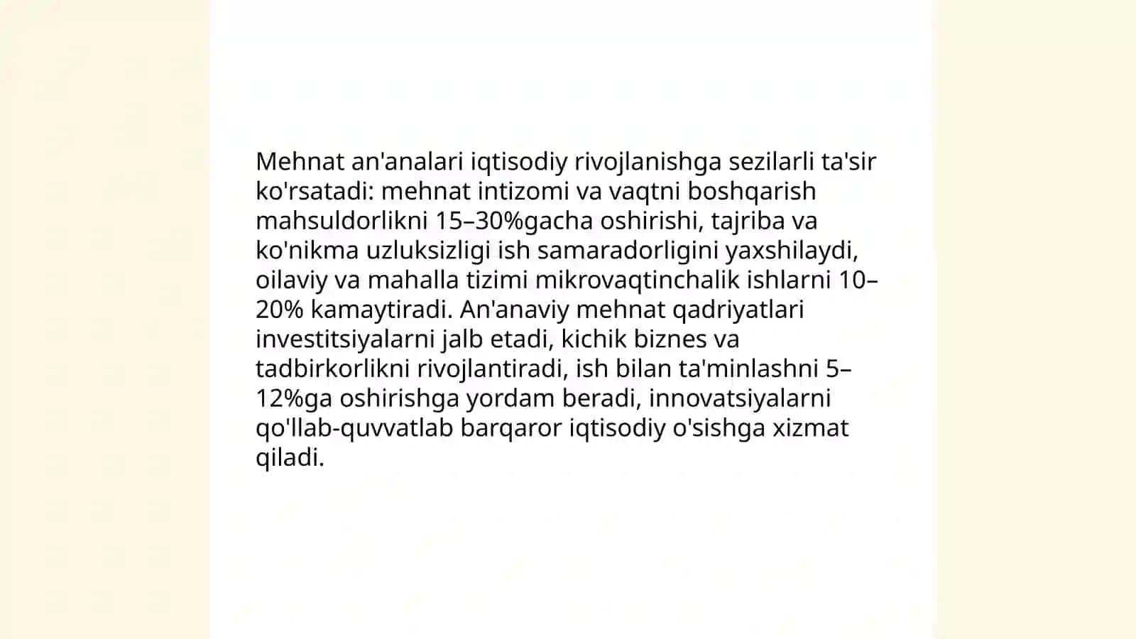 Jangovar va mehnat an'analarining bugungi kundagi ahamiyati 4