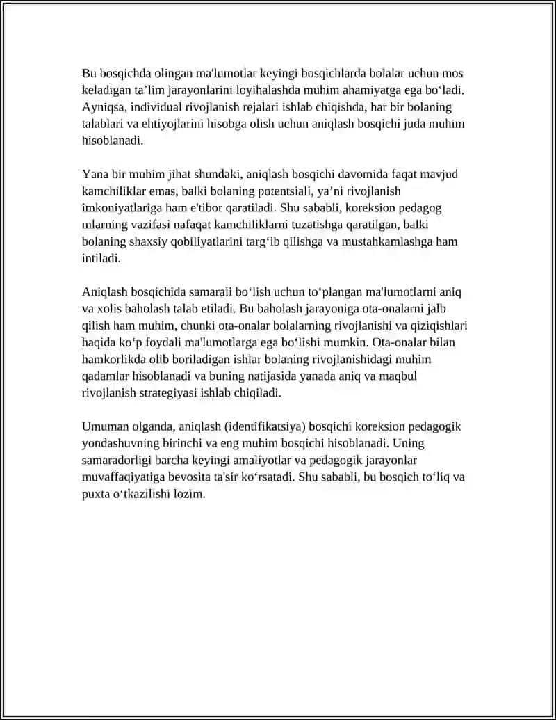 KORREKSION PEDAGOGIK YORDAMNING BOSQICHLARI 4