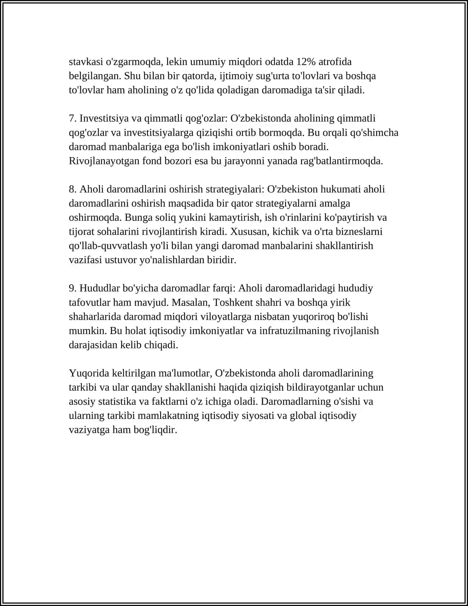 AHOLI DAROMADLARINING TAQSIMLANISHI VA IJTIMOIY TENGSIZLIK 4