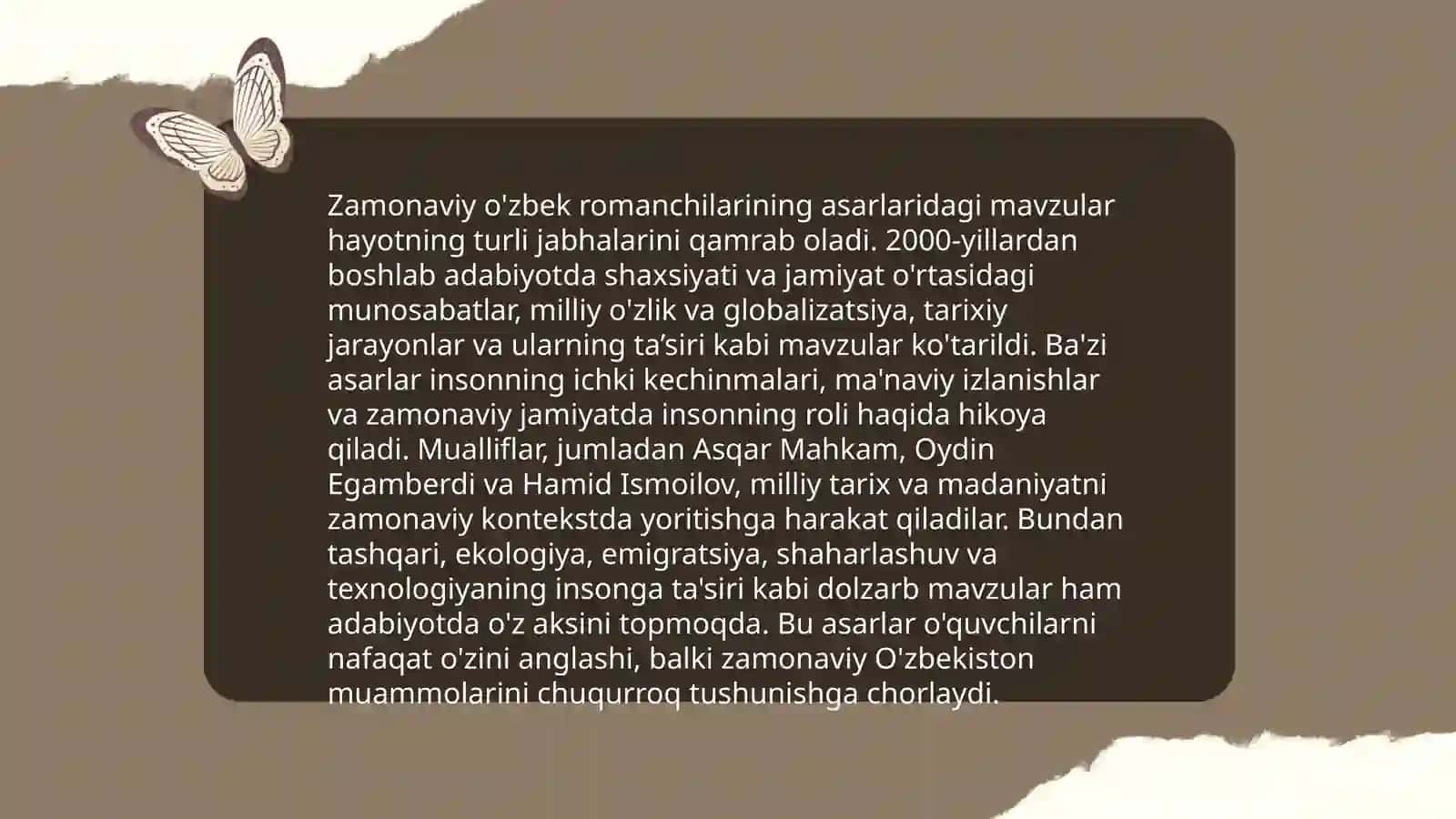 Hozirgi o'zbek romanchiligi 4