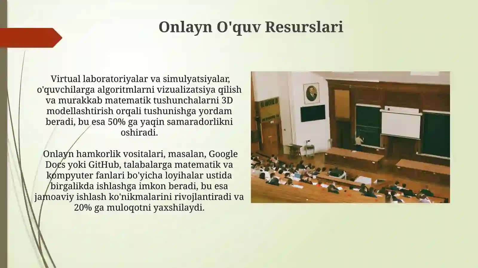 Matematika va informatika fanlari integratsiyasida o‘qitish texnologiyalari 4