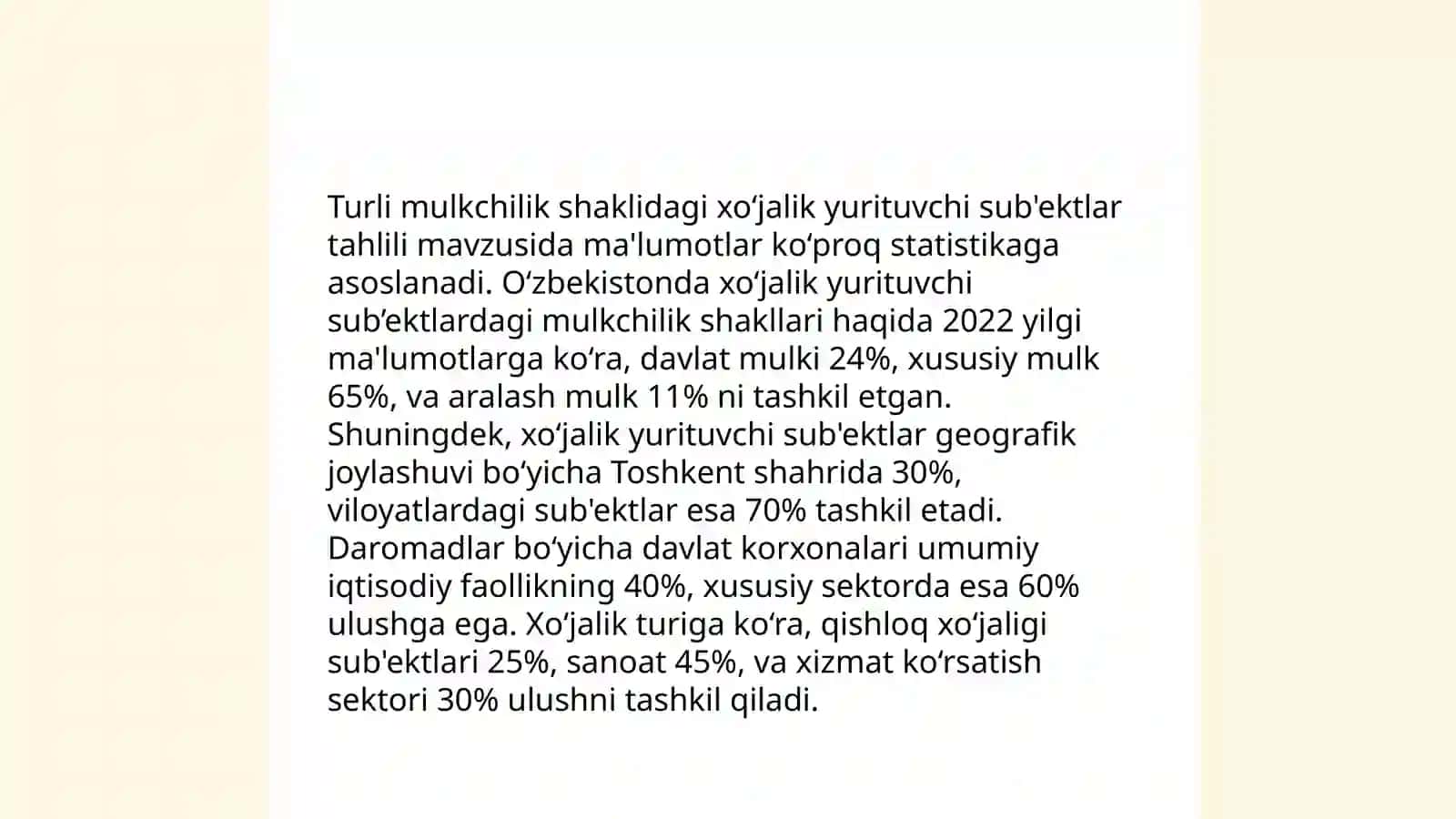 Turli mulkchilik shaklidagi xoʻjalik yurituvchi sub'ektlarda boshqaruv qarorlari qabul qilishda tahlilning ahamiyati 4