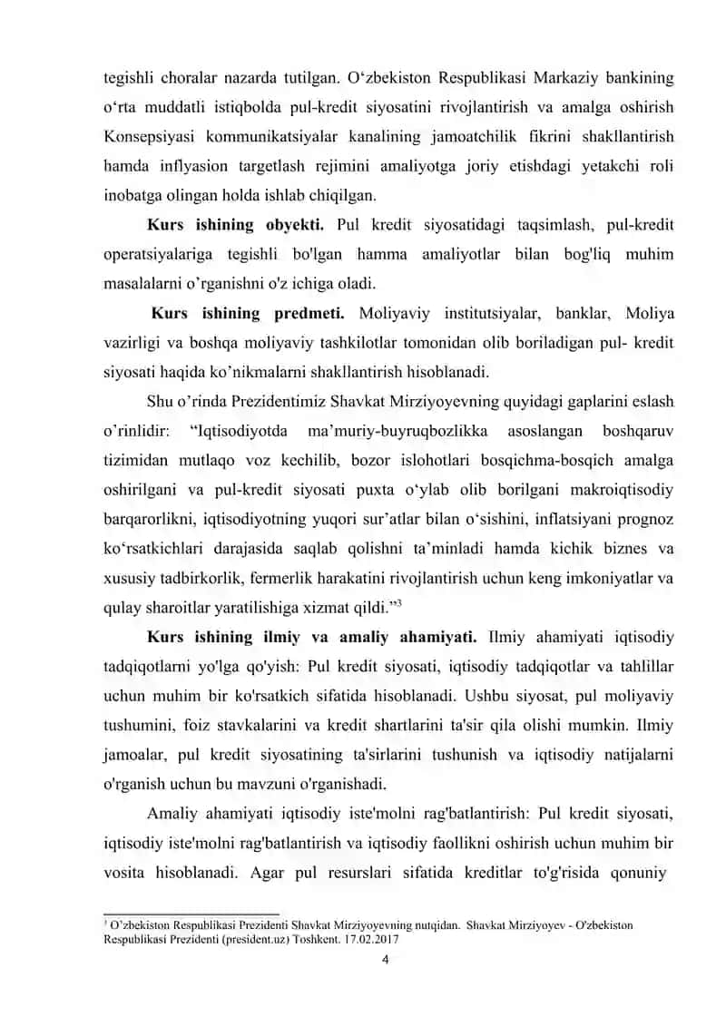 PUL-KREDIT SIYOSATINING MAQSADLARI VA VOSITALARI 4