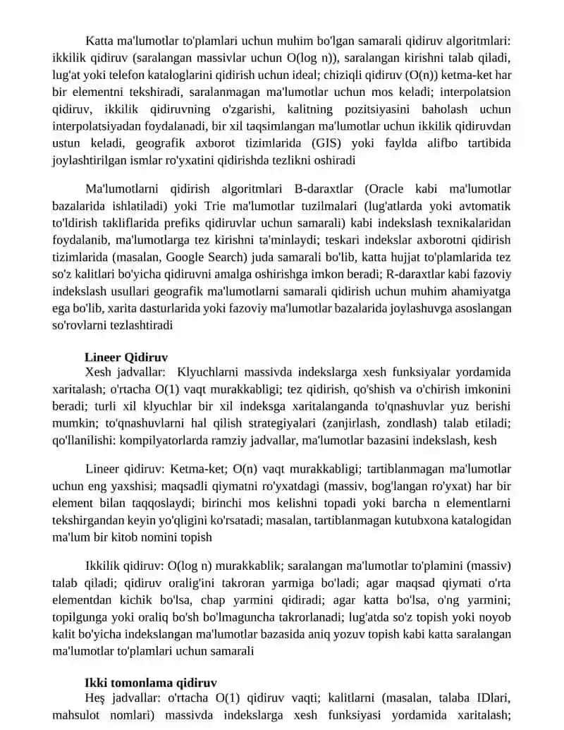 Saralash va izlashning samarali algoritmlari 4