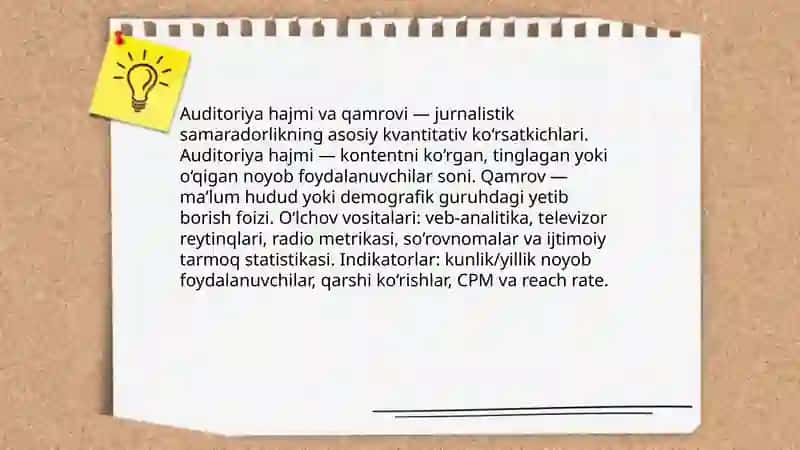 Jurnalistika samaradorligi ko'rsatgichlari 4