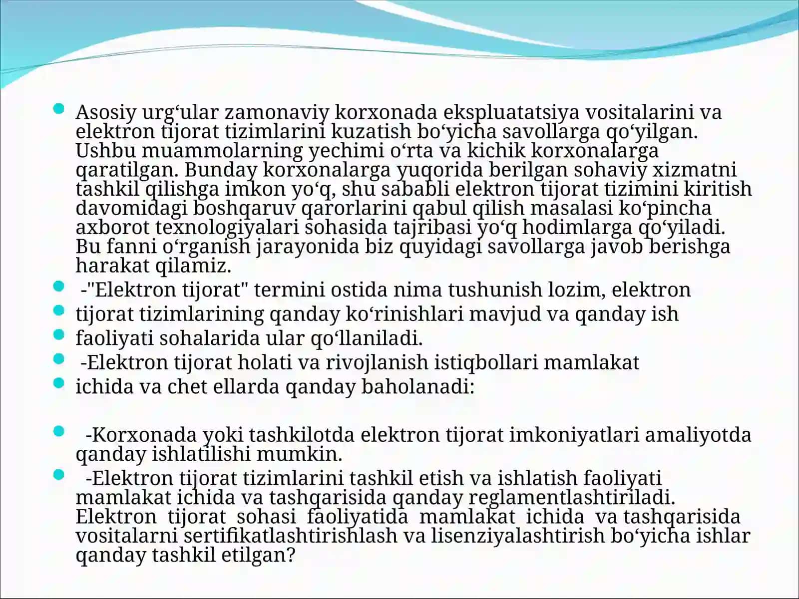 B2B sektorida Elektron tijorat tizimlarini asosiy yo’nalishlari 4