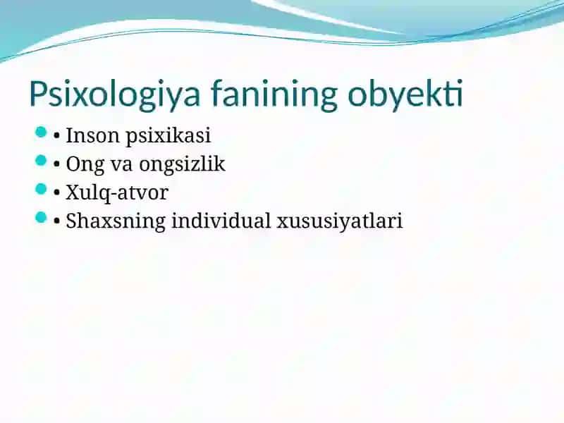 Umumiy Psixologiya Fanining Predmeti va Varivojlanishi Tarixi 4