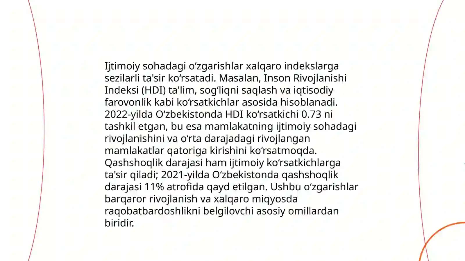Yangi O‘zbekiston ijtimoiy-siyosiy, iqtisodiy va madaniy hayotida roʻy berayotgan oʻzgarishlarning xalqaro reyting va indekslarda aks etishi 4