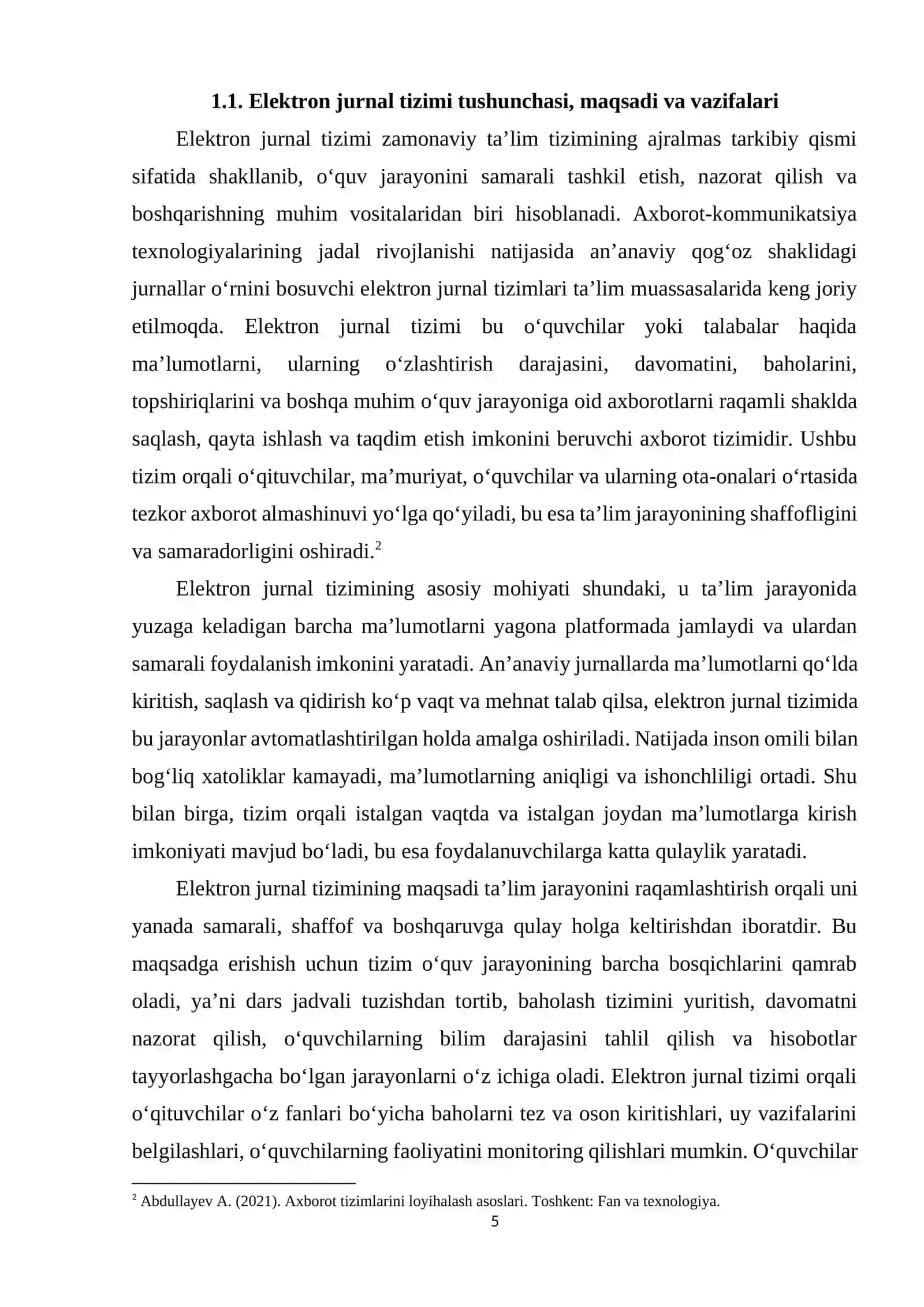 O‘quvchilar va talabalar uchun elektron jurnal tizimini ishlab chiqish 4