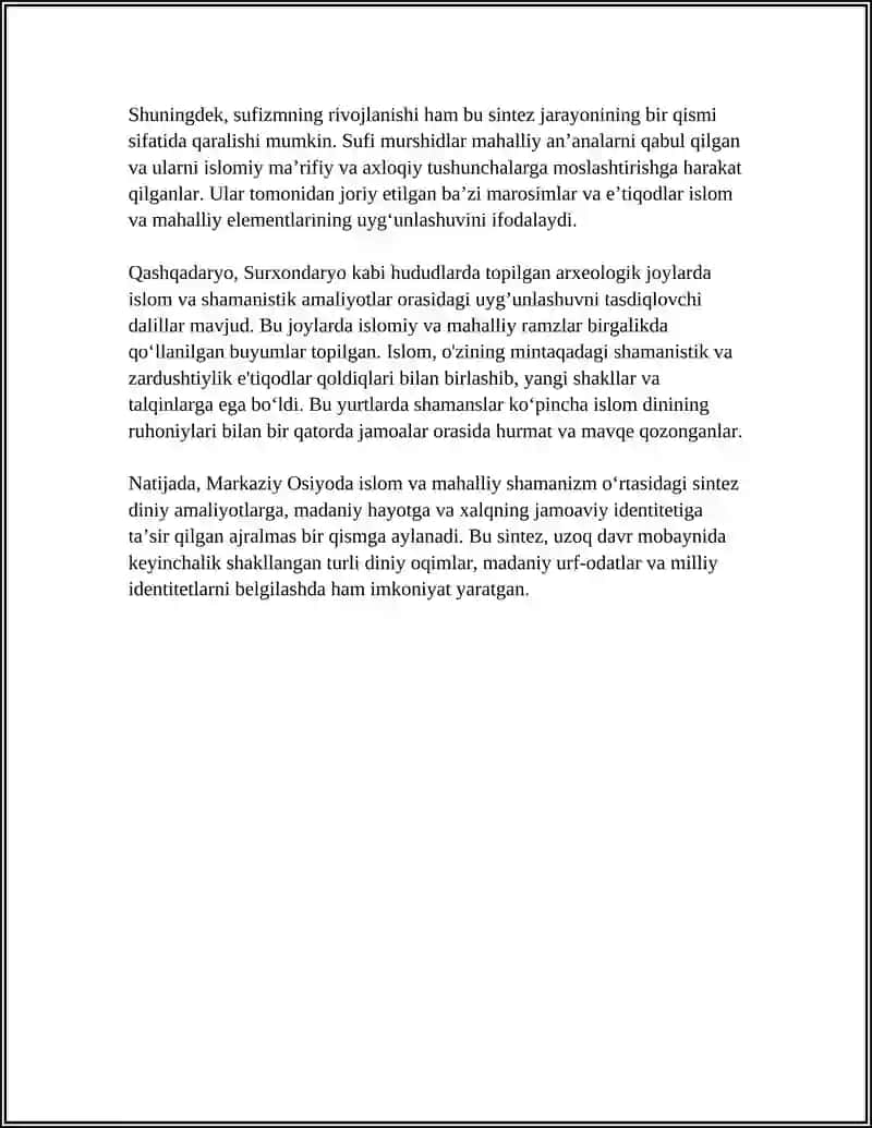 ISLOM, BOSHQA DINIY AQIDALAR SINKRETLASHUVI NATIJASIDA TAKOMILLASHGAN DINIY TALIMOTLAR TARIXI 4