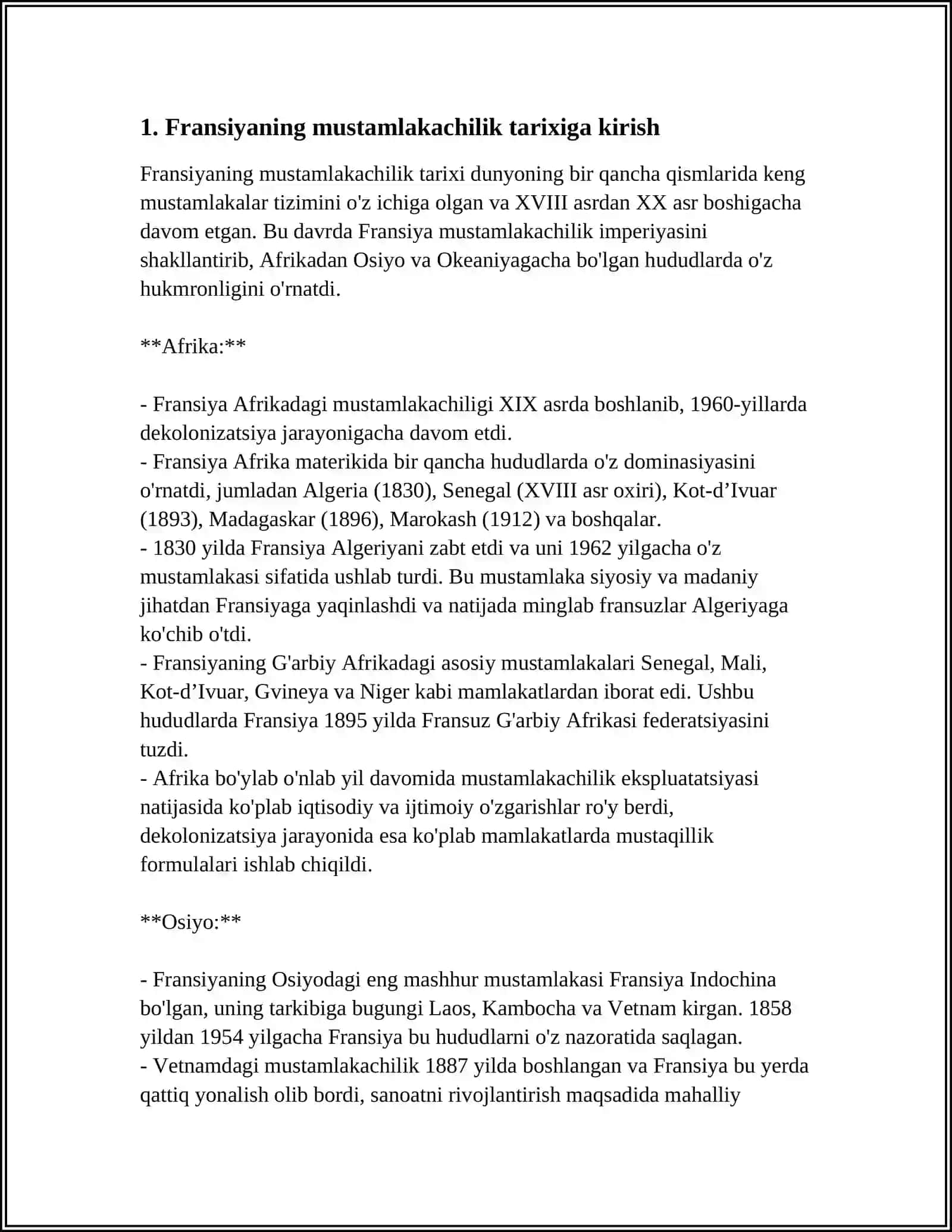 FRANSIYANING MUSTAMLAKACHILIK SIYOSATI 4