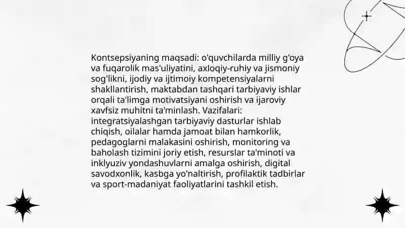 Sinfdan maktabdan tashqari tarbiyaviy ishlar kontsepsiyasi 4