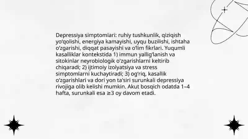 Yuqumli kasalliklari bilan kasallangan bemorlarning psixo-emotsional xususiyatlari 4