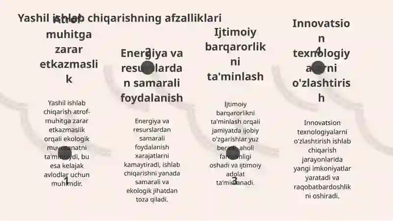 Yashil ishlab chiqarishning ahamiyati va afzalliklari 4