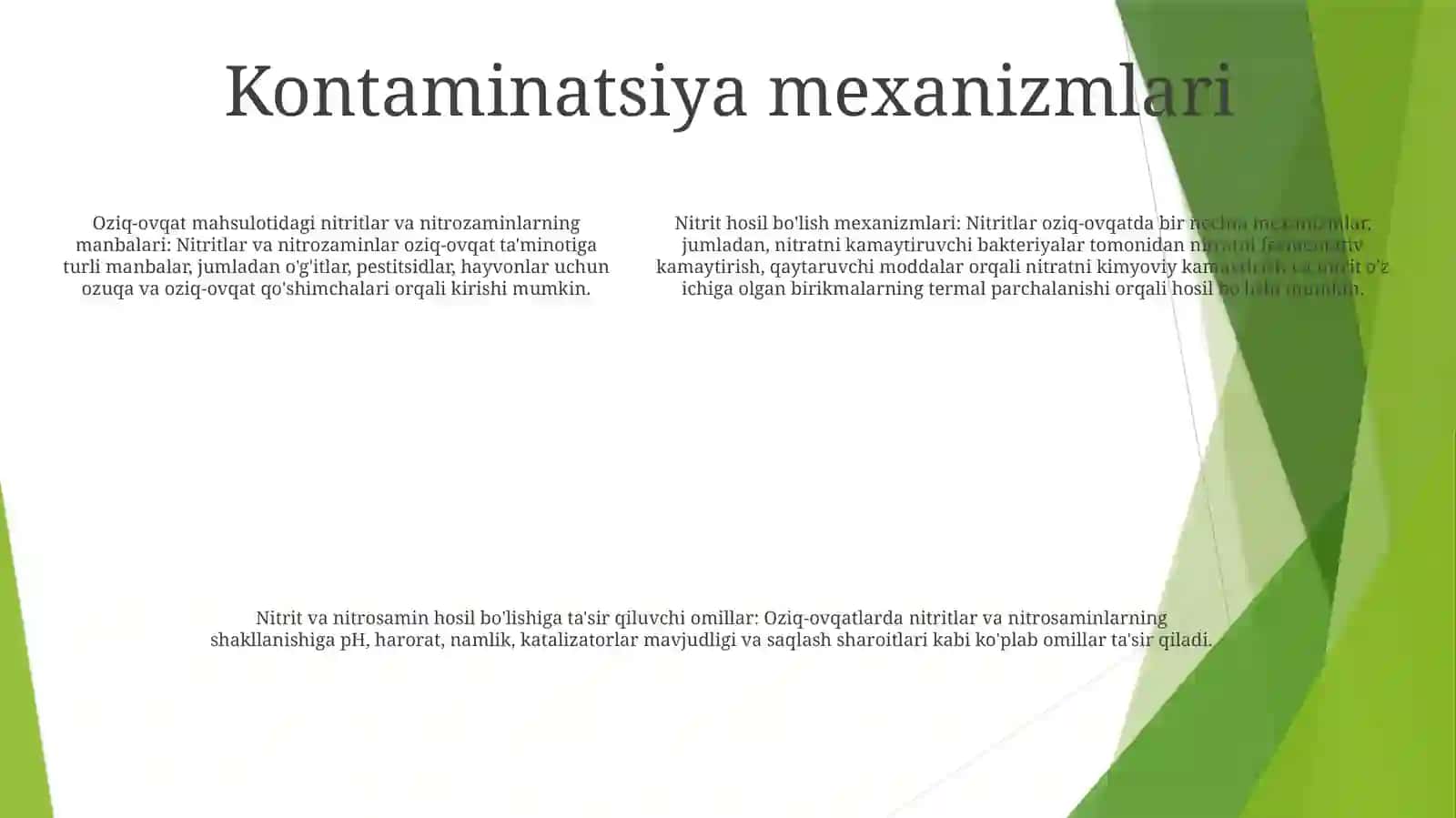 Оziq-Оvqаt Mаhsulоtlаrining Nitritlar Va Nitritrobirikmalari BilanIfloslanishi 4