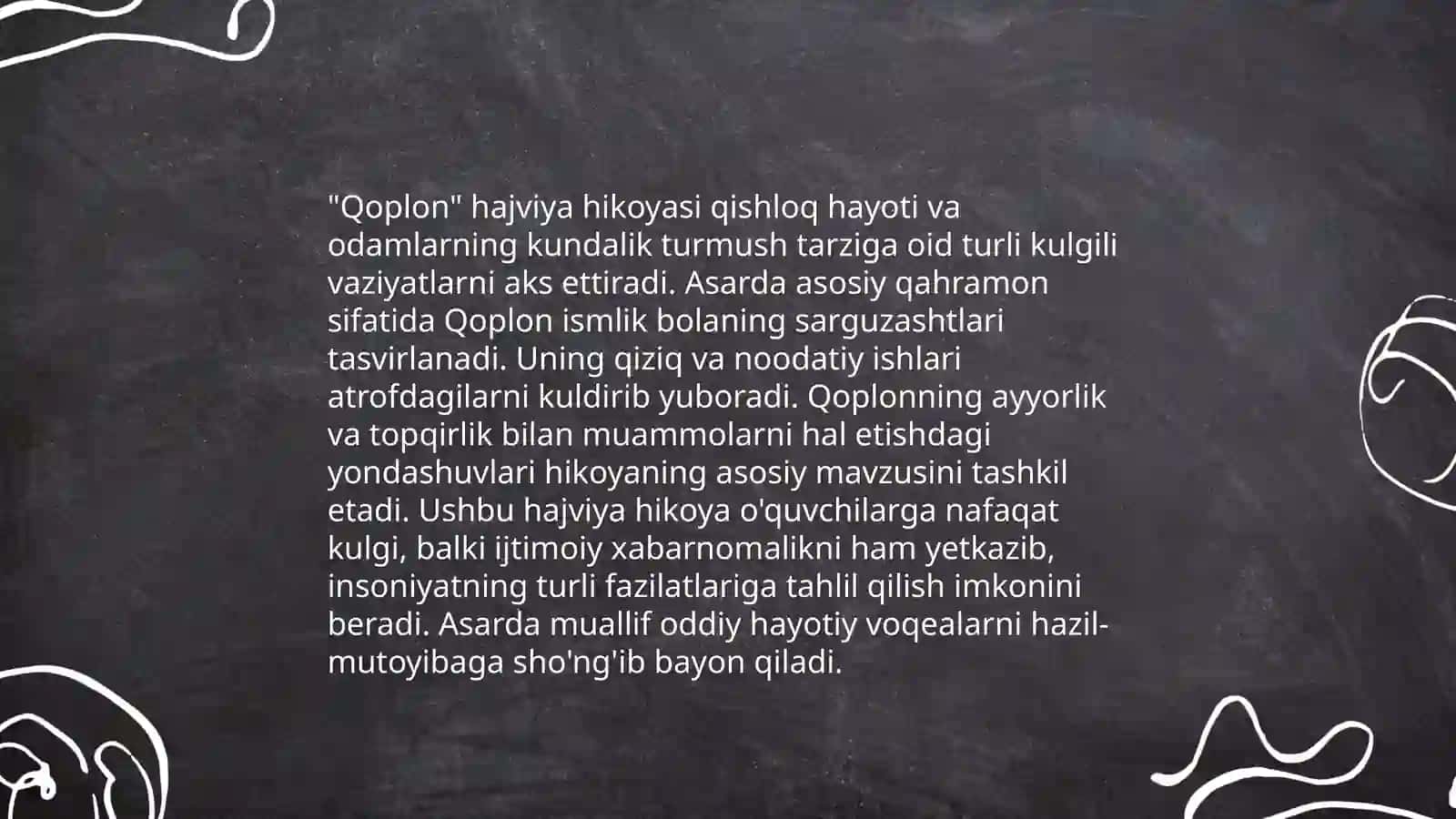 Said Ahmad qoplon hajviya hikoyasining uslubiy tahlili 4