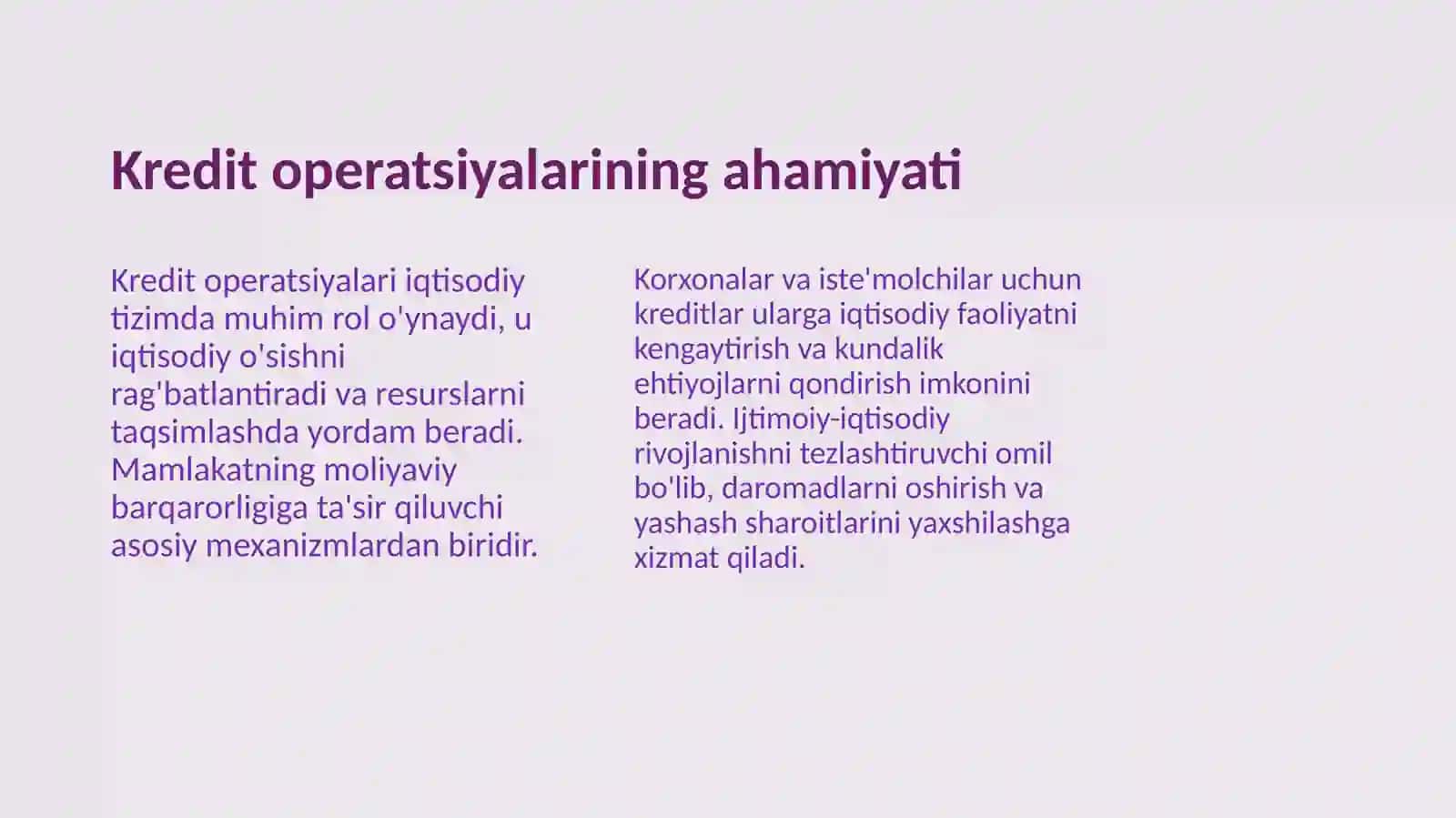Kredit operatsiyalarinirasmiylashtirish tartibi, ularni hisobga olishning auditi, uning oʻtkazilish tartibi 4