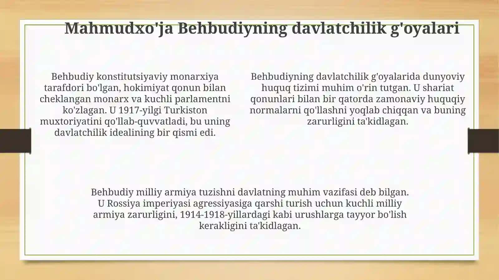 Mahmudxo'ja Behbudiy va Munavvarqori Abdurashidhonovlarning milliy davlatchilik g'oyalari 4