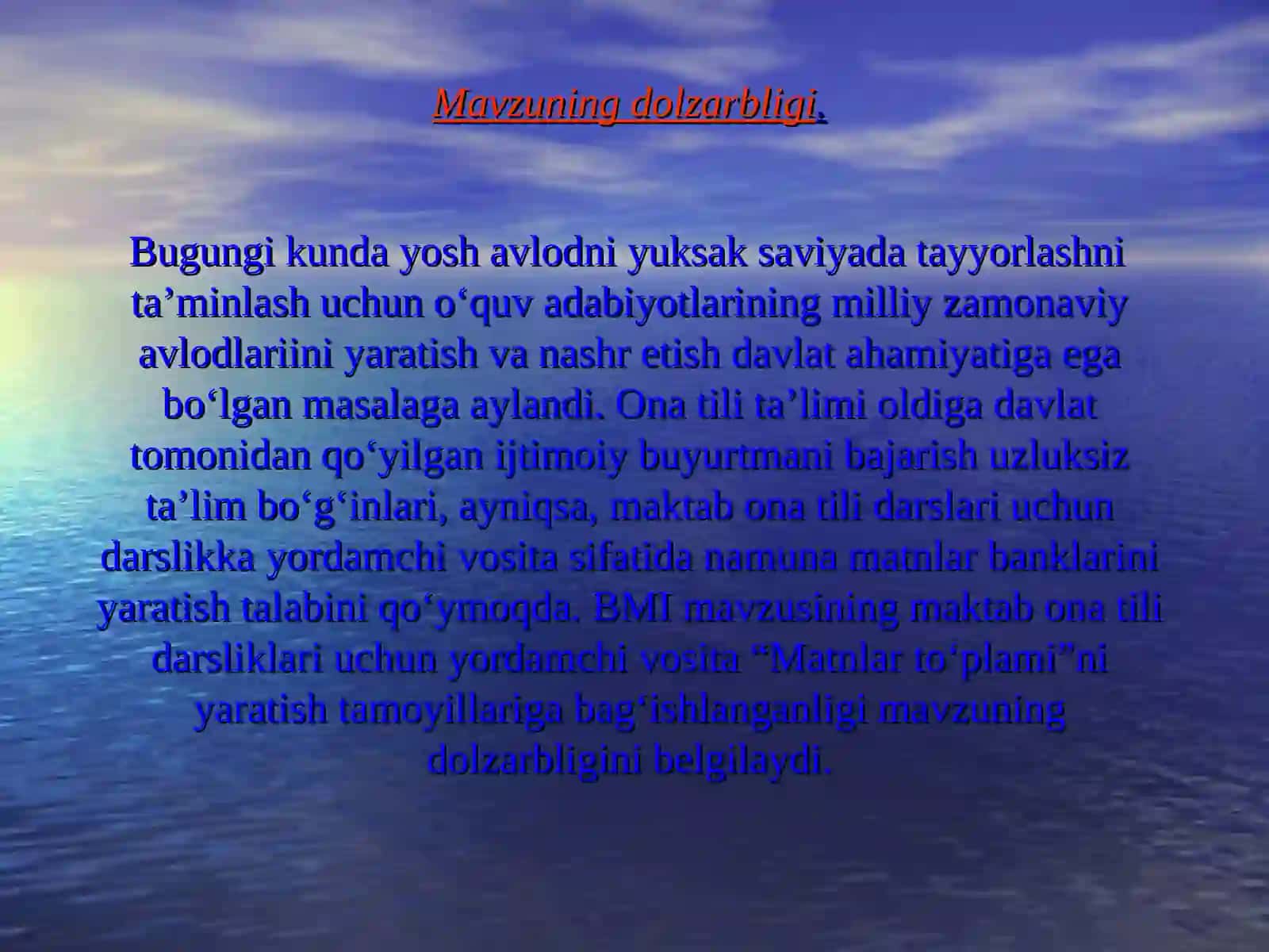 Maktab ona tili darsliklari uchun “matnlar to‘plami”ni tuzish tamoyillari 4