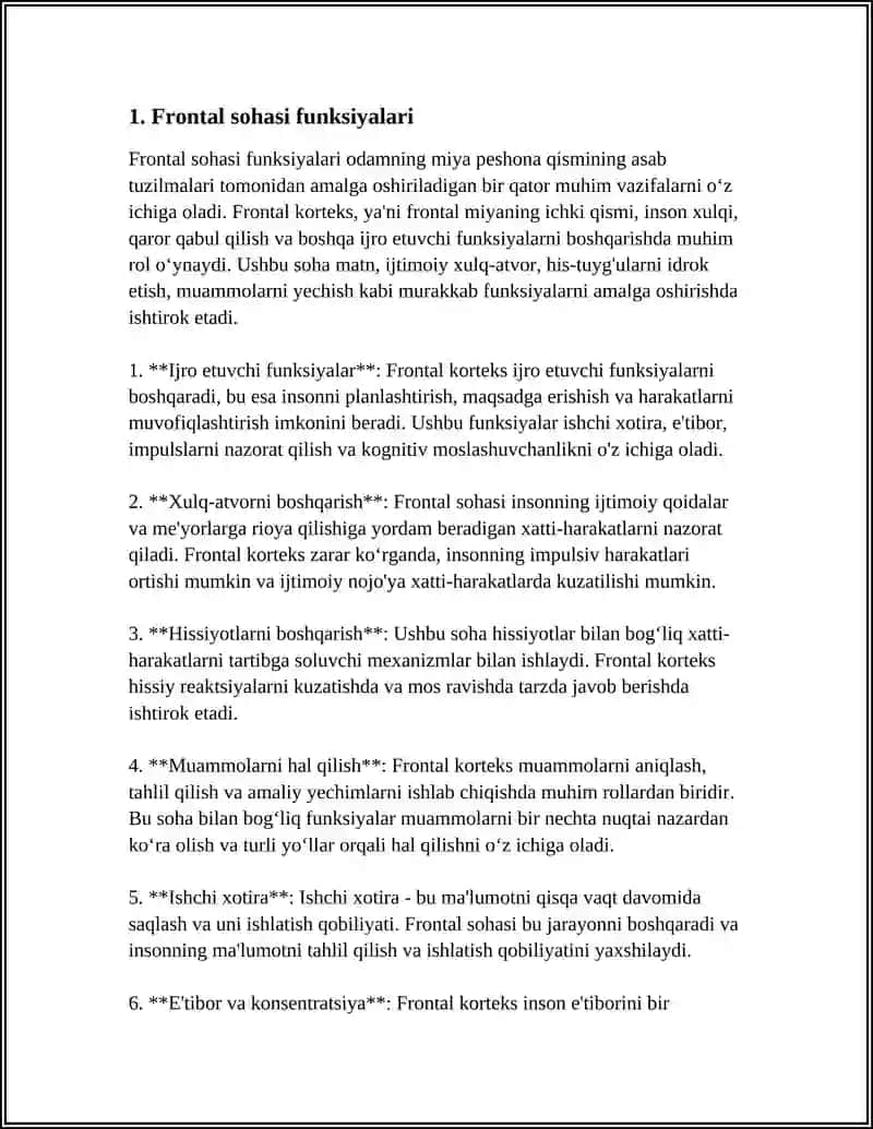 MIYANING FRONTAL SOHASI SHIKASTLANGANDA FIKRLASHNING BUZILISHI 4