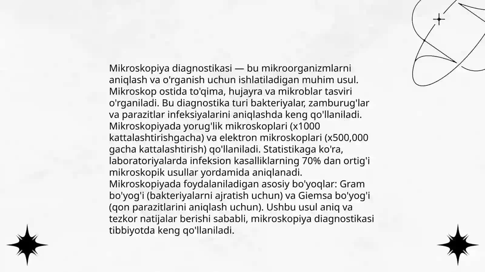 Parazit kasalliklarning diagnostika usullari 4