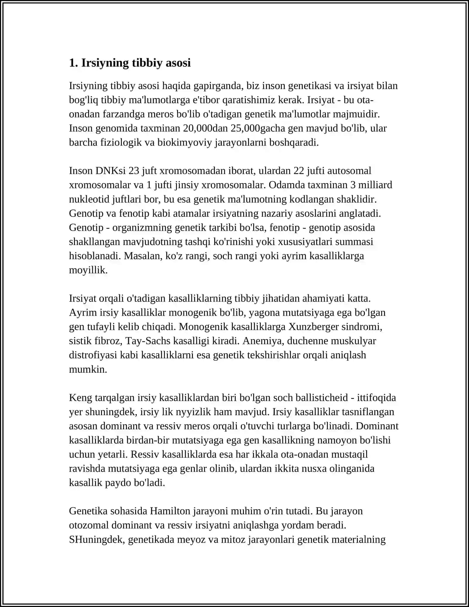 IRSIY KASALLIKLAR MAVZUSIGA SLOYT TAYYORLAB BERING 4